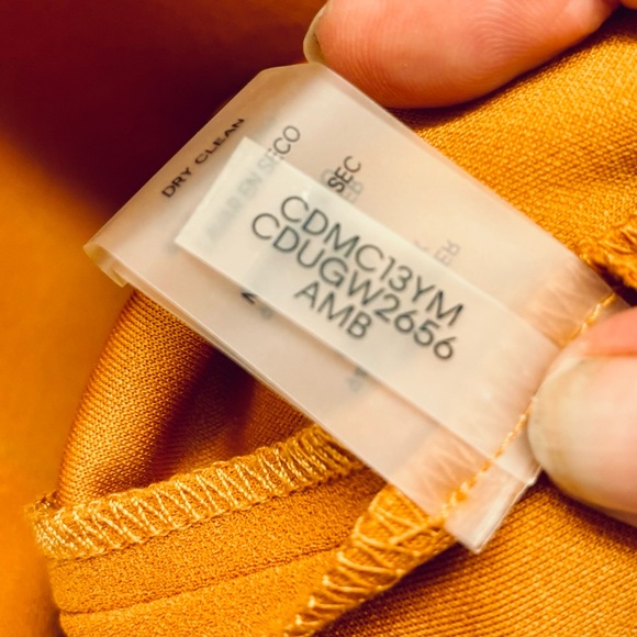 Calvin Klein Women’s Dress Gold Size 10 Shift short tulip live sleeve - Picture 9 of 10